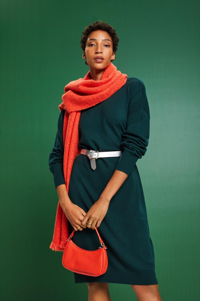 Strickkleid mit Stehkragen