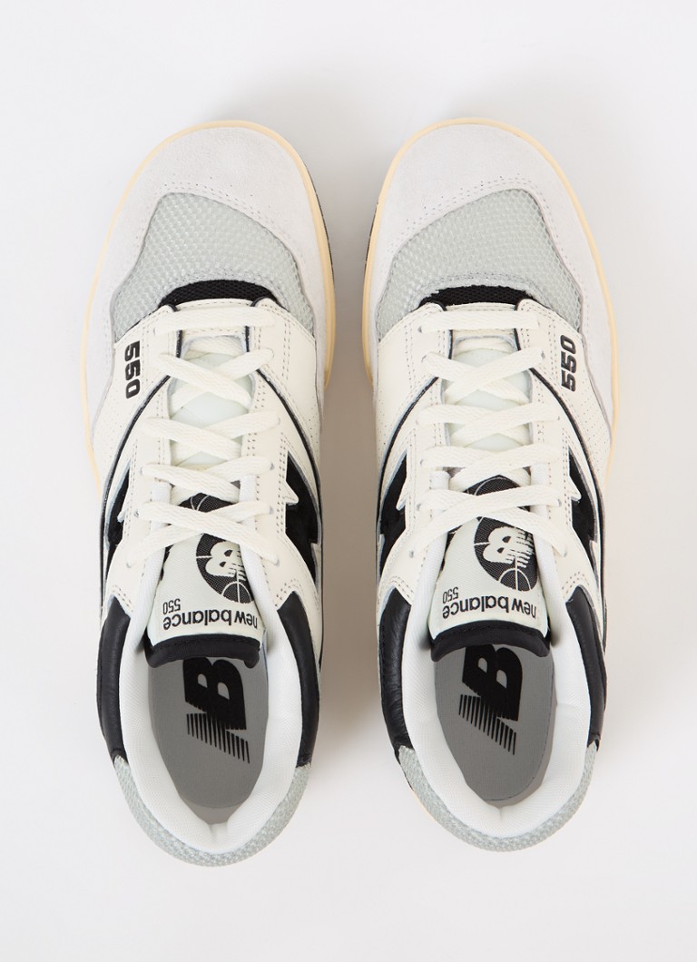Δερμάτινα αθλητικά παπούτσια New Balance 550 με λεπτομέρειες από πλέγμα