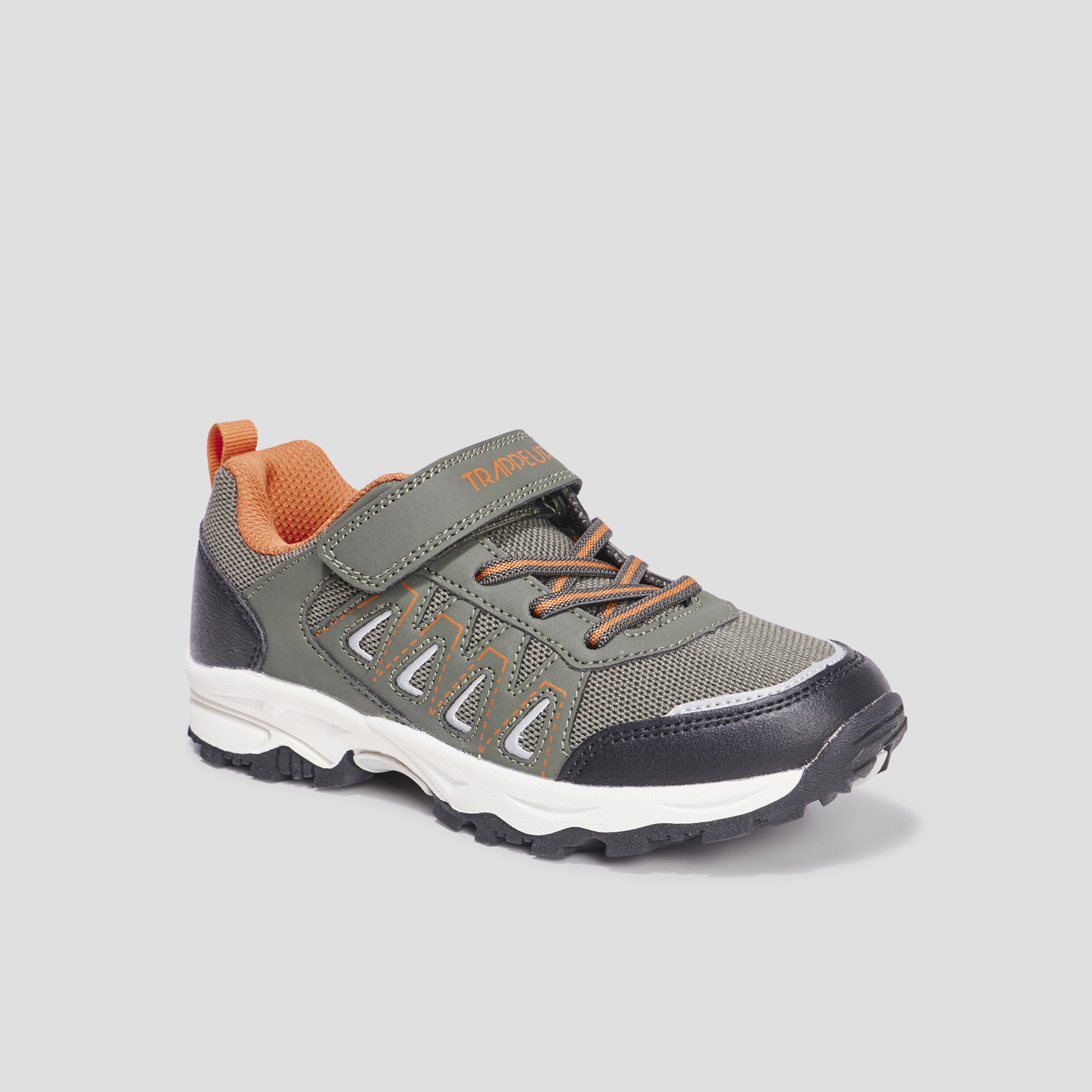 Baskets running scratchs Trappeur Rapen vert kaki garçon | La Halle