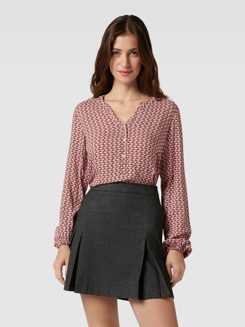 Bluse aus Viskose mit Allover-Muster Modell 'TALITA' in altrosa