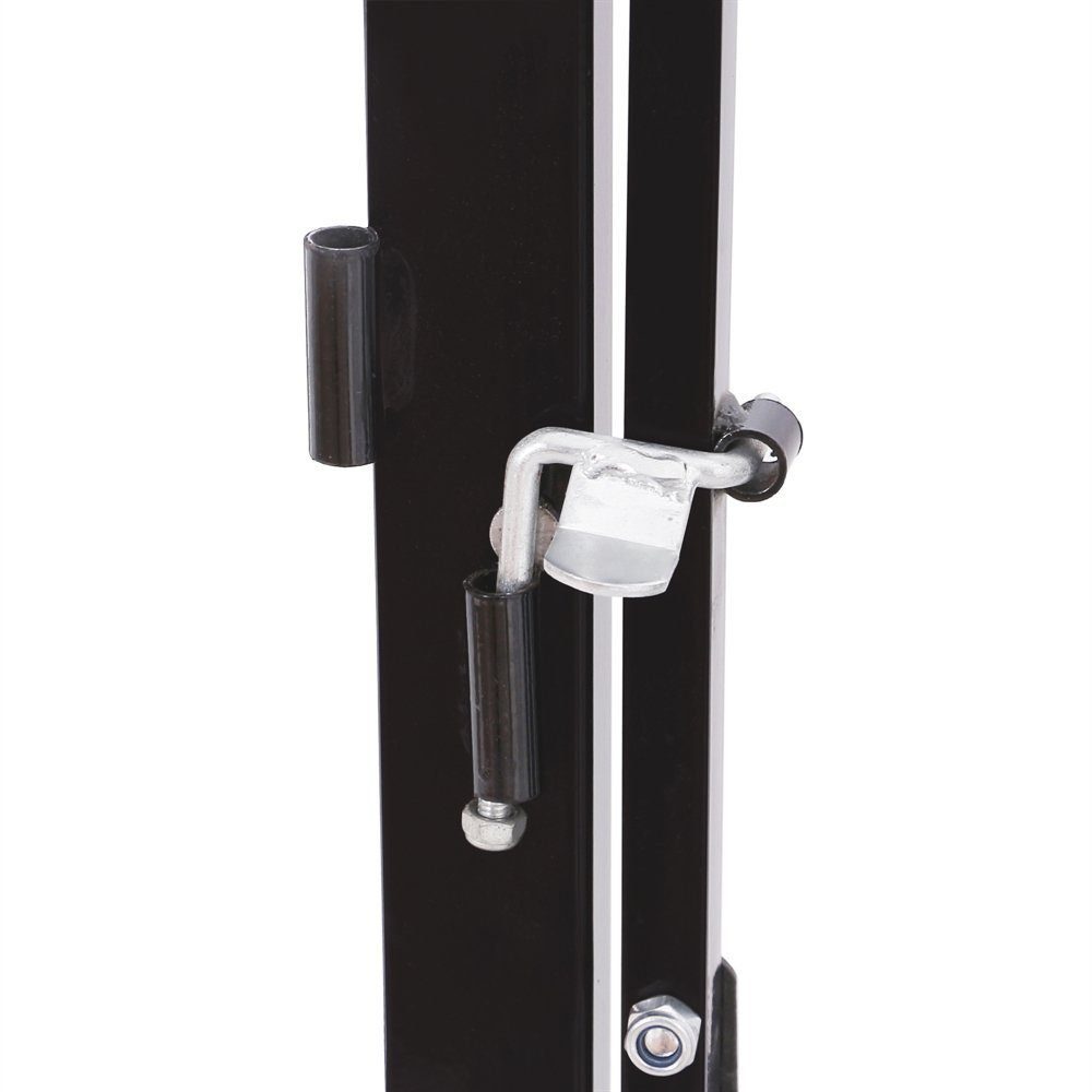 Melko Treppenschutzgitter Schutzgitter Kaminschutzgitter Absperrgitter aus Metall in Schwarz 300cm Treppe Baby Kind Tier Ofenschutzgitter Baby Kinderschutz (Stück, Premium-Gitter), Auch als Treppenschutzgitter verwendbar