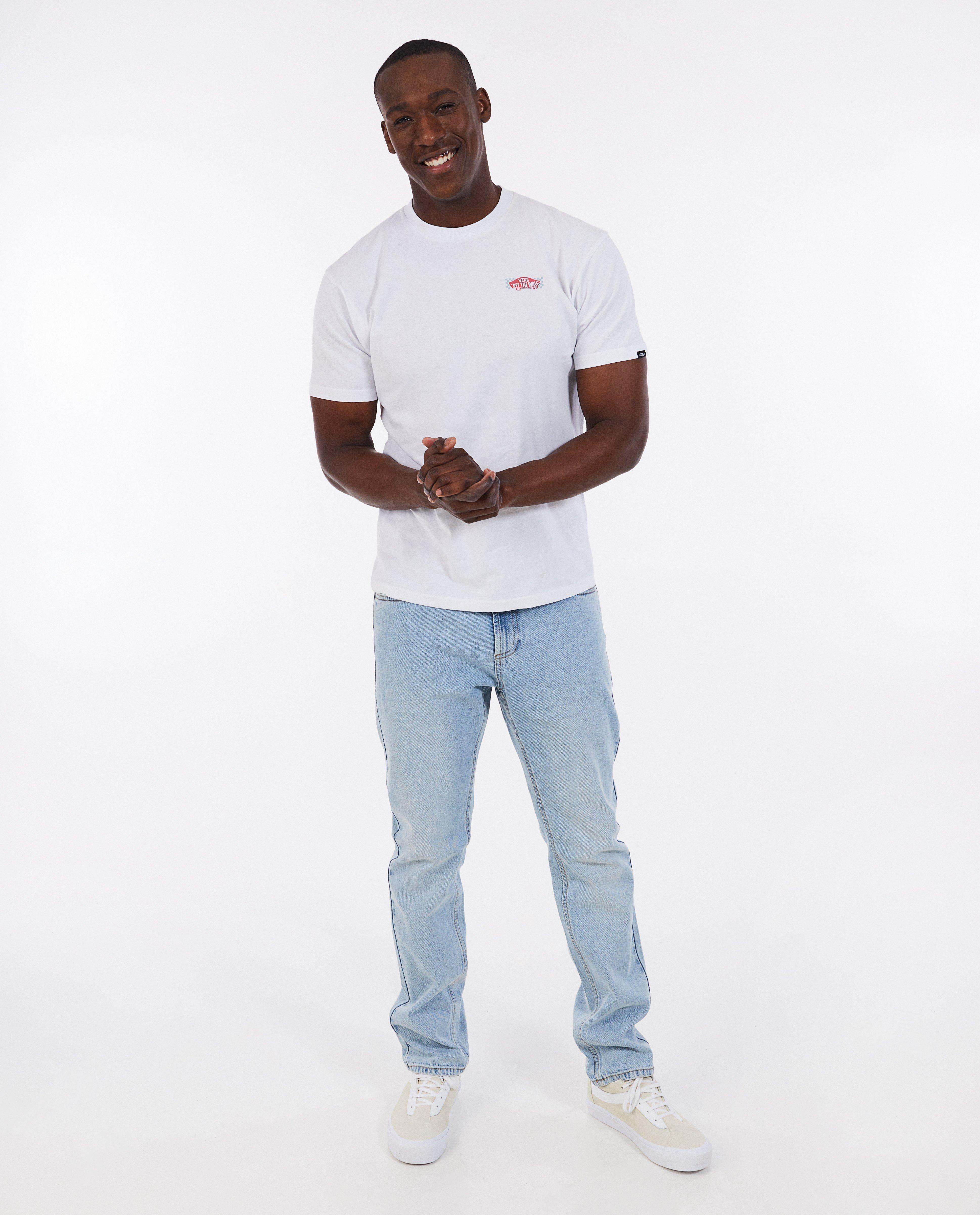 Tricou Vans alb cu imprimeu alb