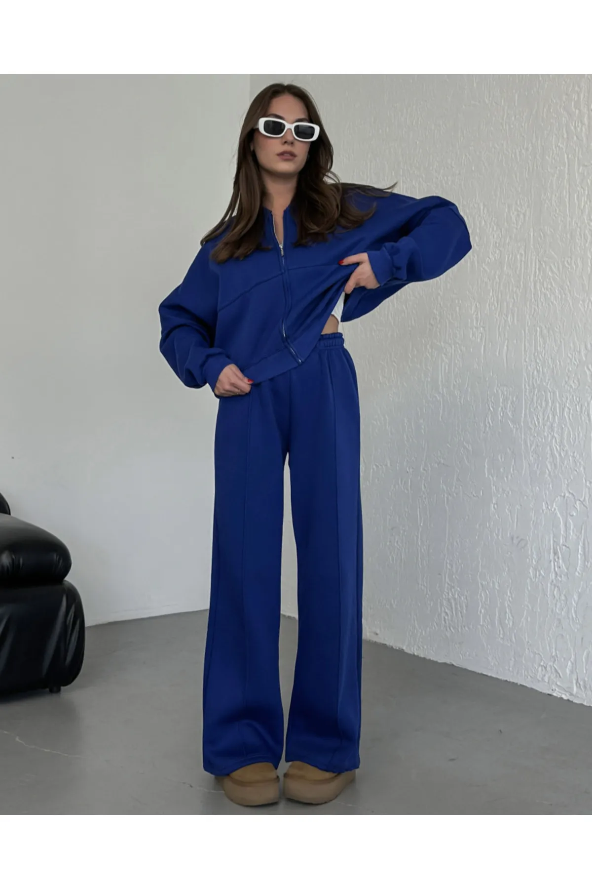 Laluvia  Blaues Charlie-Trainingsanzug-Set