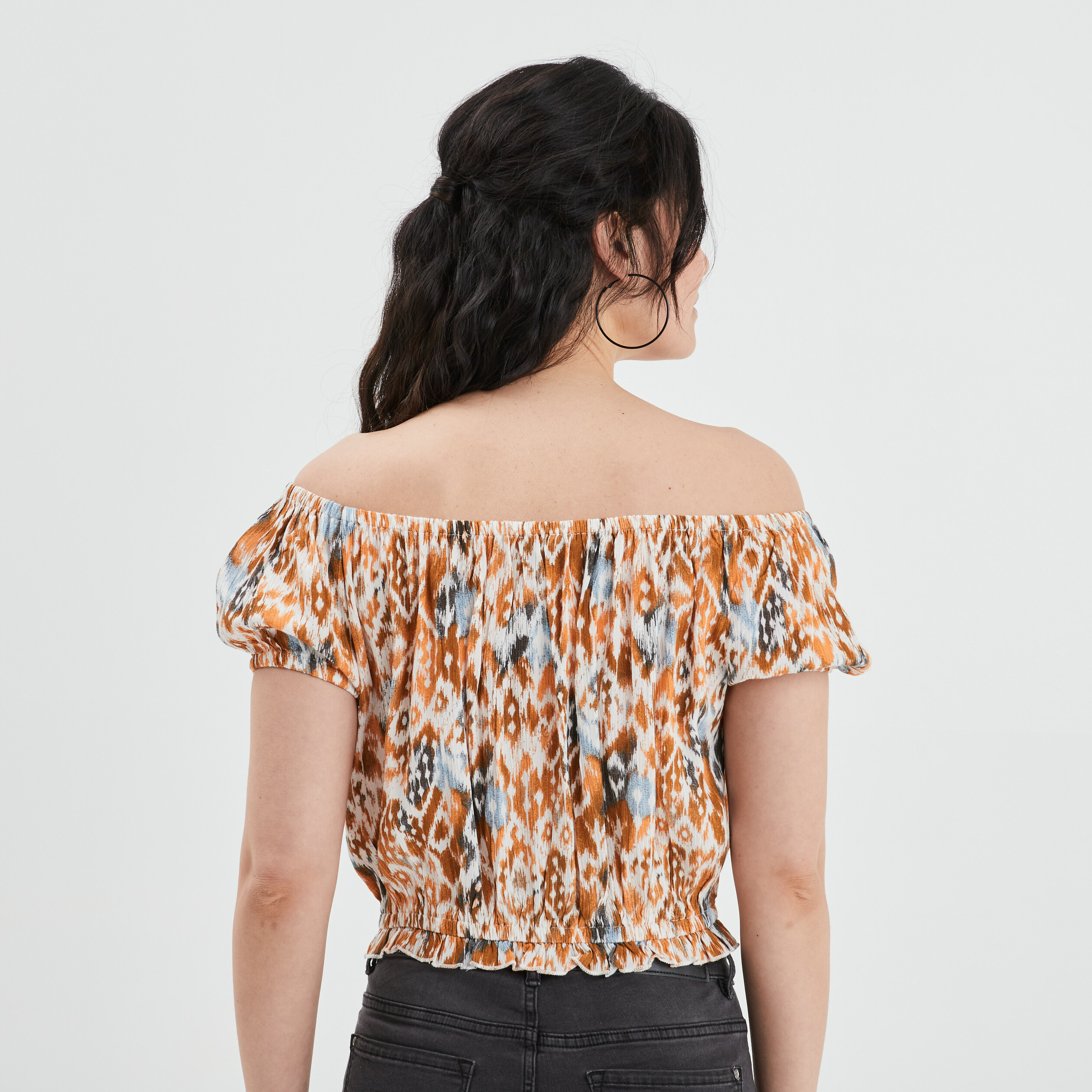 Blouse manches bouffantes Liberto ecru femme | La Halle