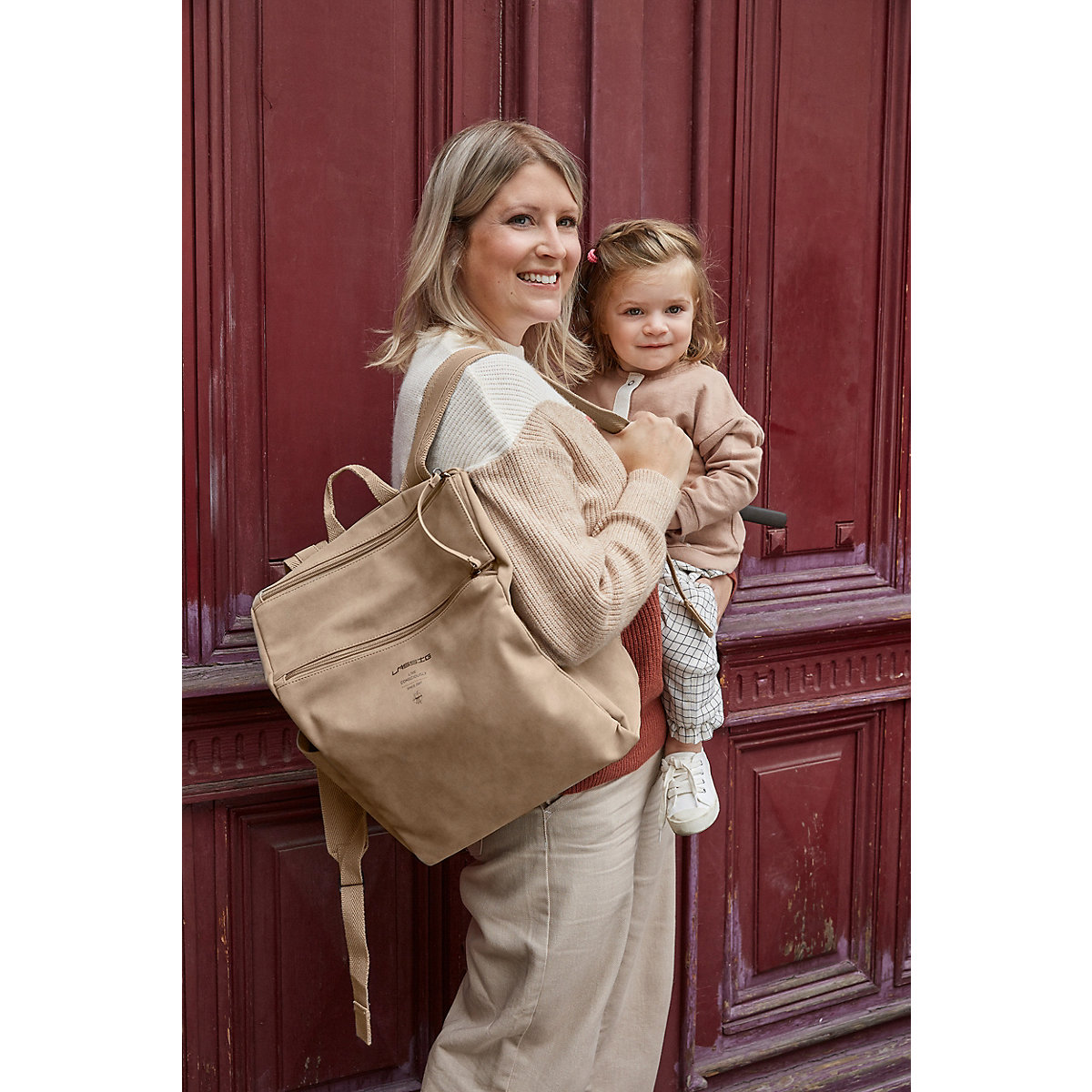 Wickelrucksack Tender vegan camel, inkl. Zubehör & Wickelunterlage