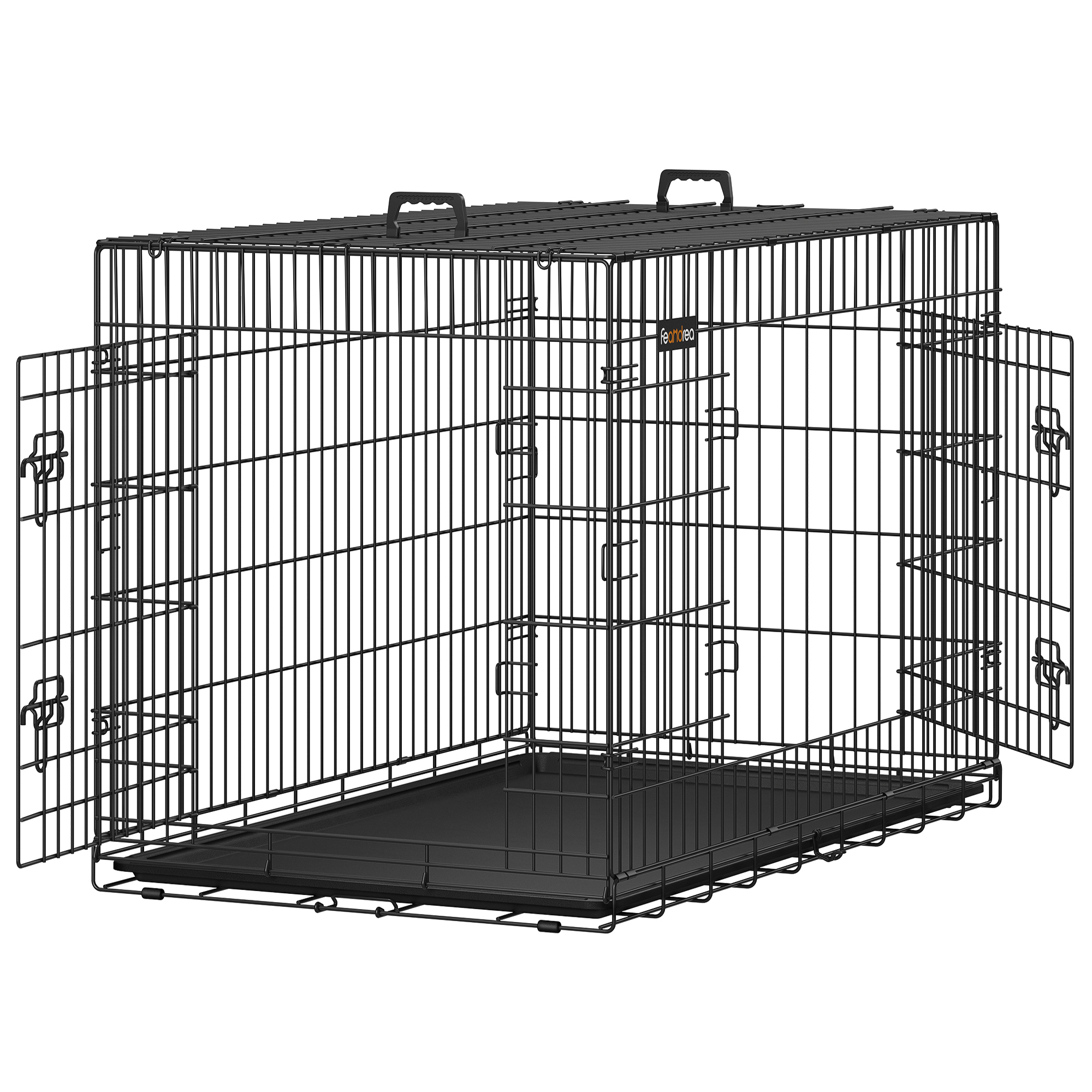 FEANDREA Transportboxen & Gitterboxen FEANDREA S-XXL Hundekäfig mit 2 Türen 1,22 m, 74,5 cm, 80,5 cm