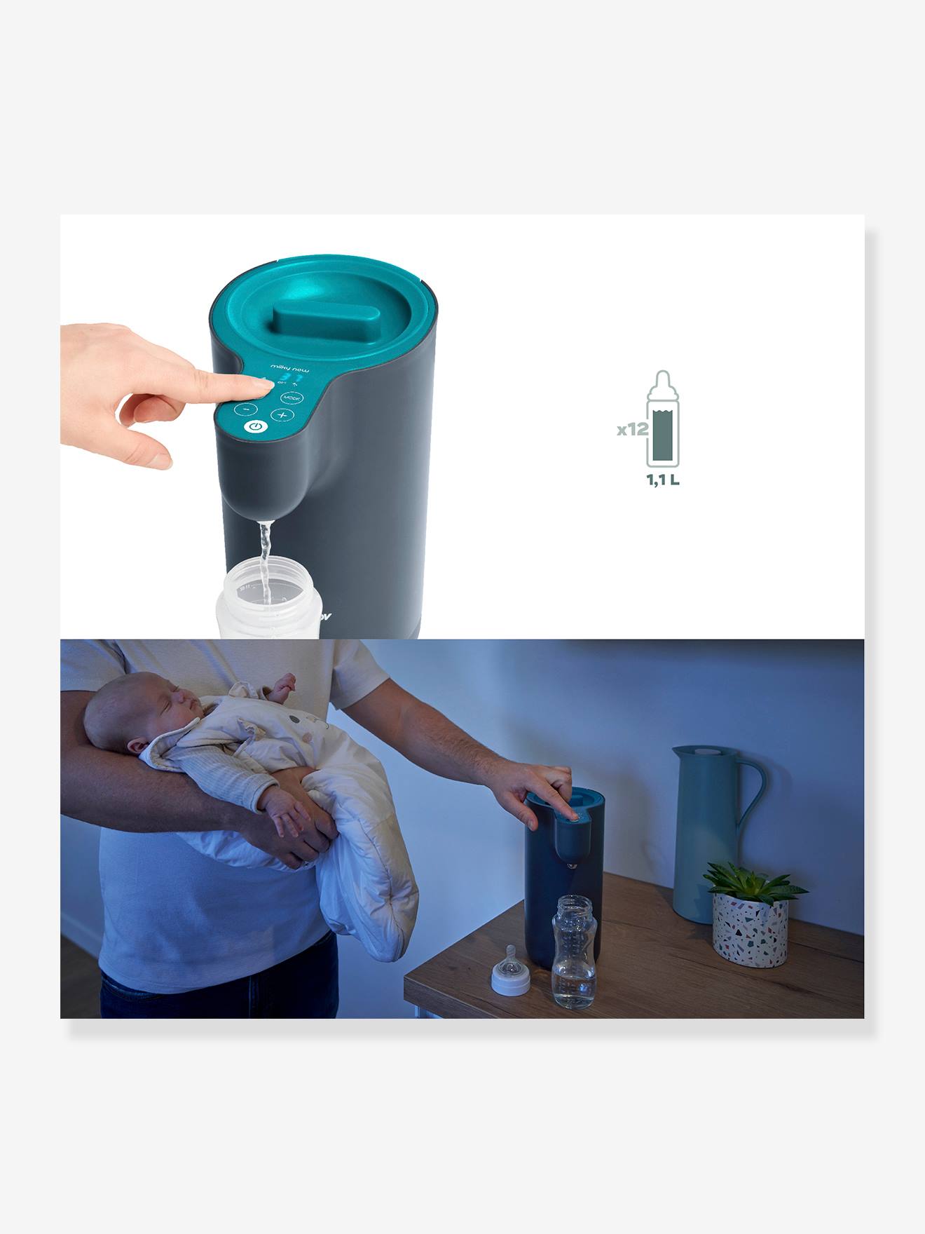 Babymoov Flaschenzubereiter MILKY NOW BABYMOOV - grau/petrol