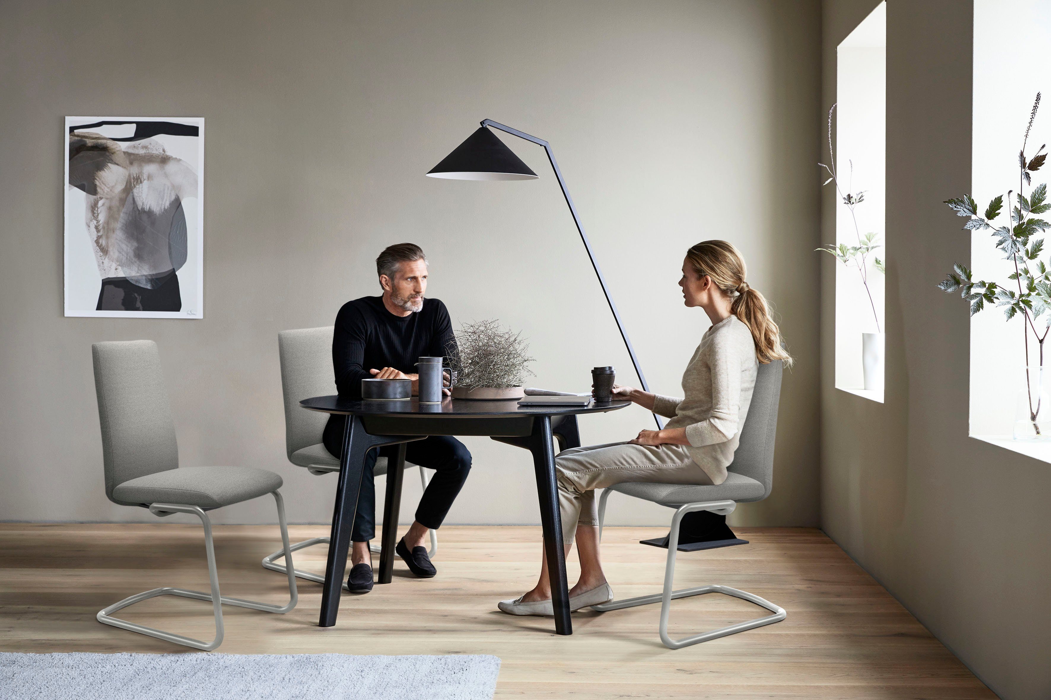 Stressless® Polsterstuhl Laurel, Low Back, Größe L, mit Beinen aus Stahl in Chrom matt