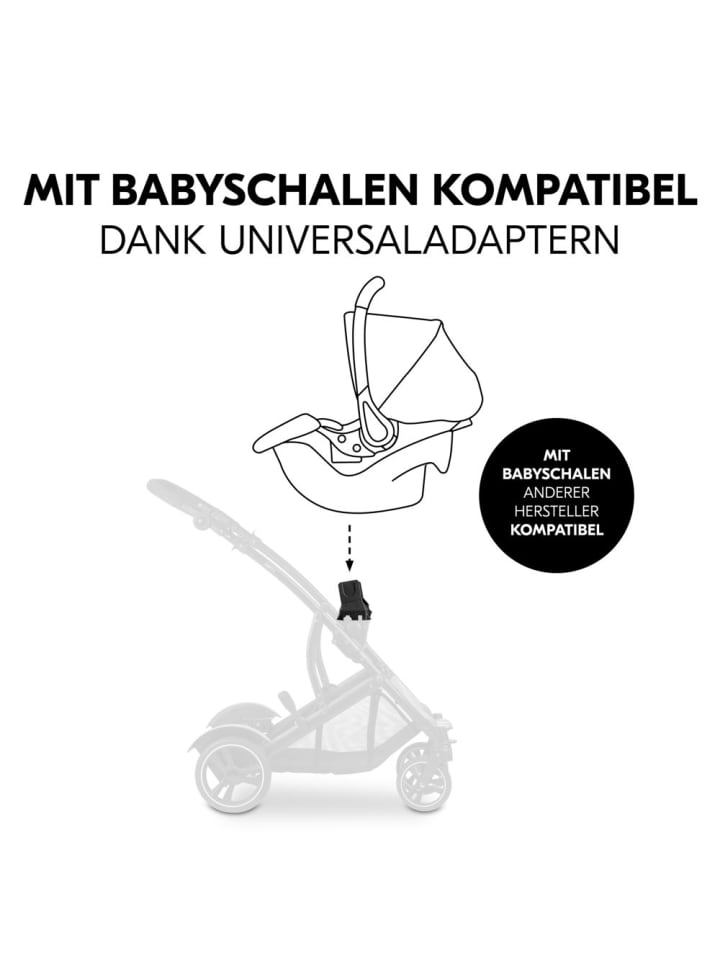 Hauck Geschwisterwagen Duett 4 - Black in schwarz günstig kaufen onesize