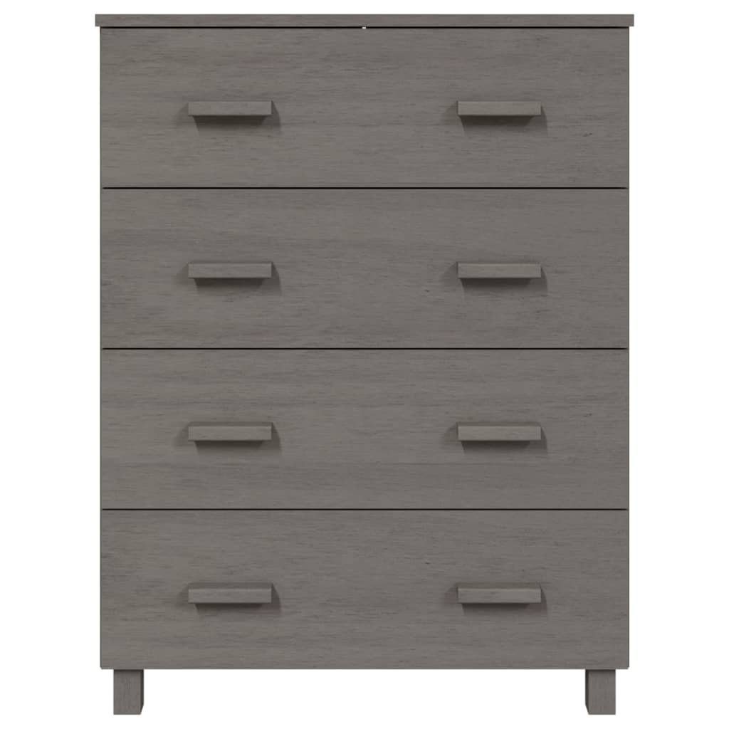 vidaXL Sideboard Sideboard HAMAR Hellgrau 79x40x103,5 cm Massivholz Kiefer (1 St)