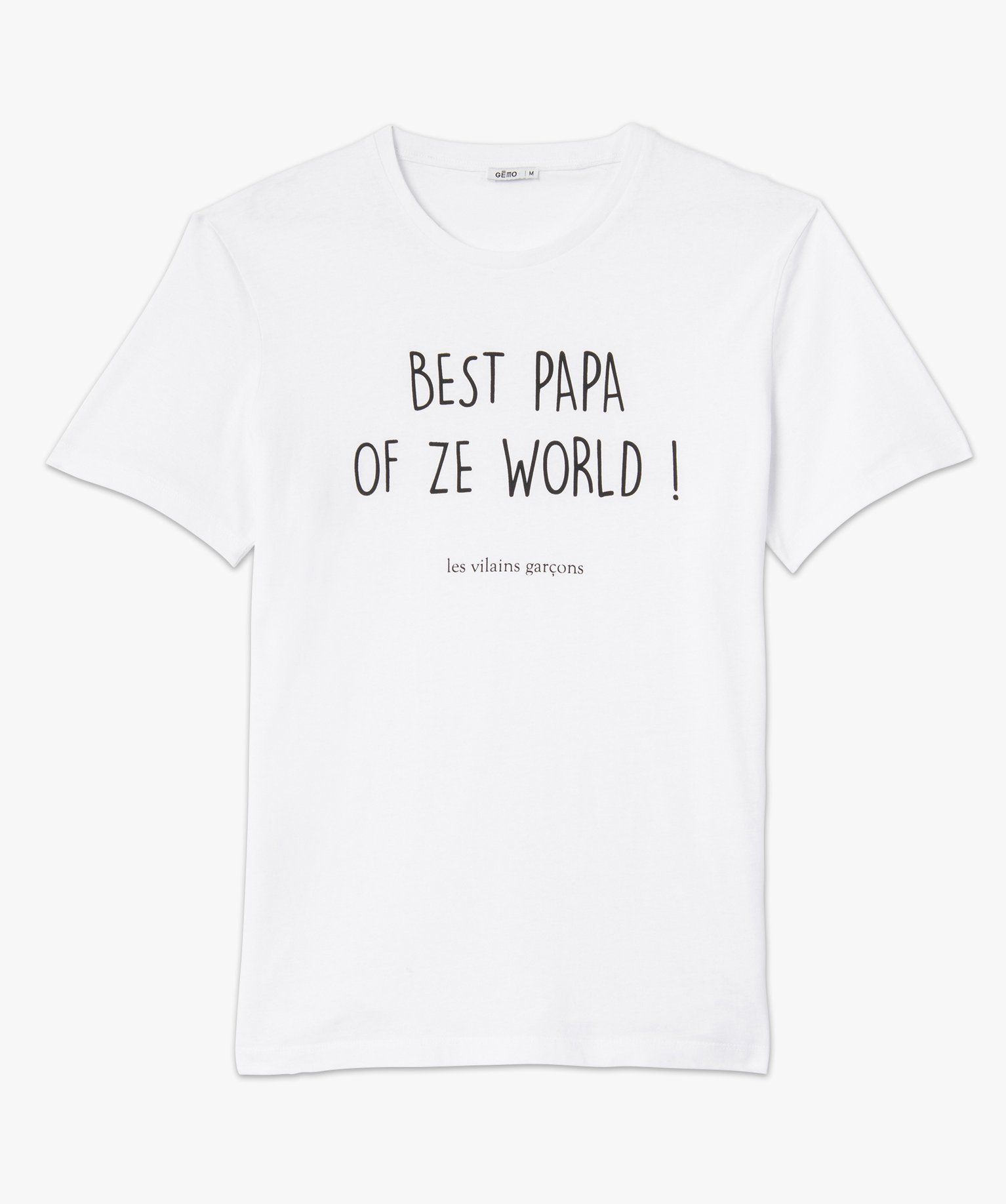 Tee-shirt homme à manches courtes à message - Gémo x Les ... blanc | GEMO