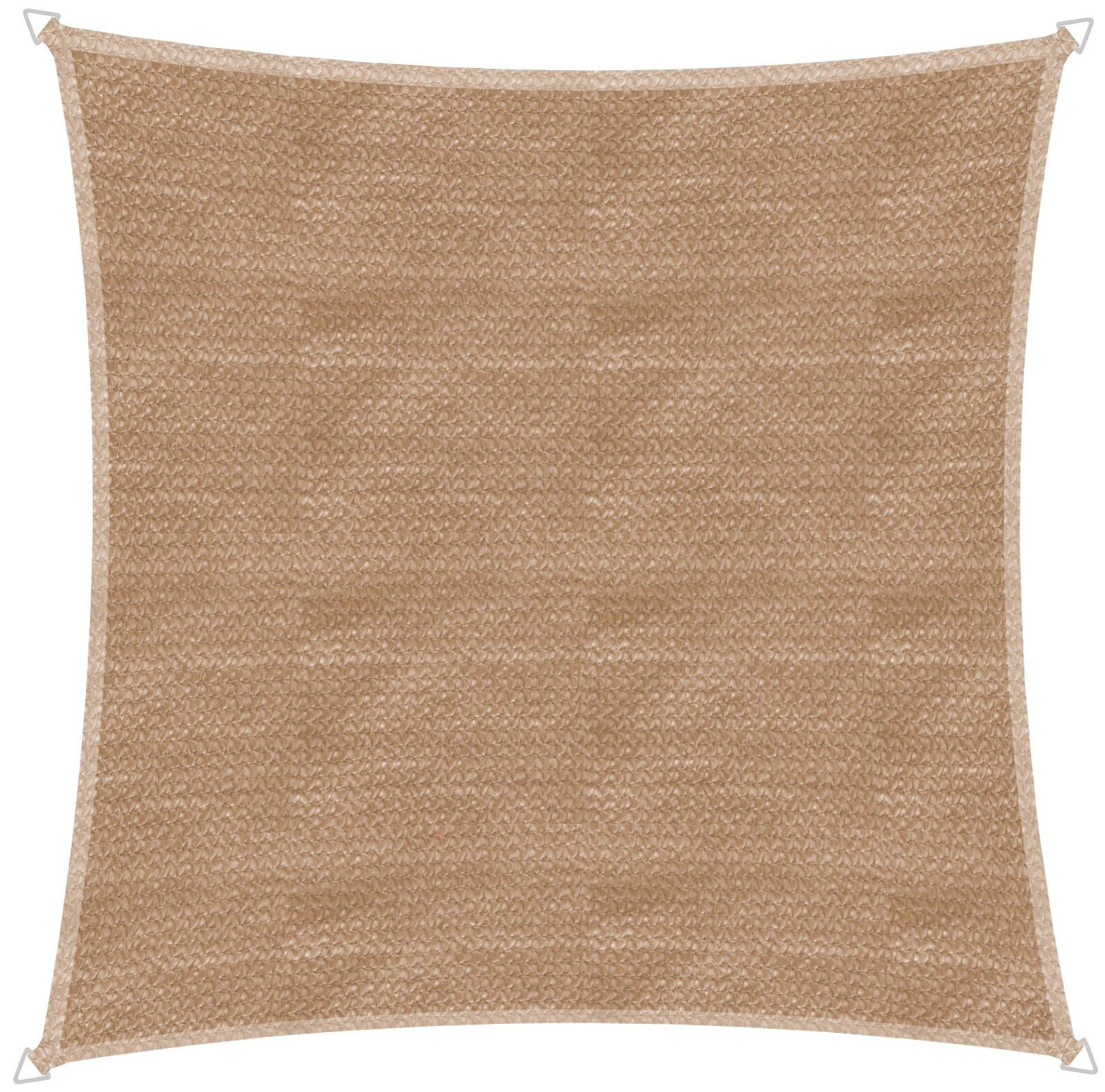 Windhager Sonnensegel Capri Quadrat, 5x5m, schilf