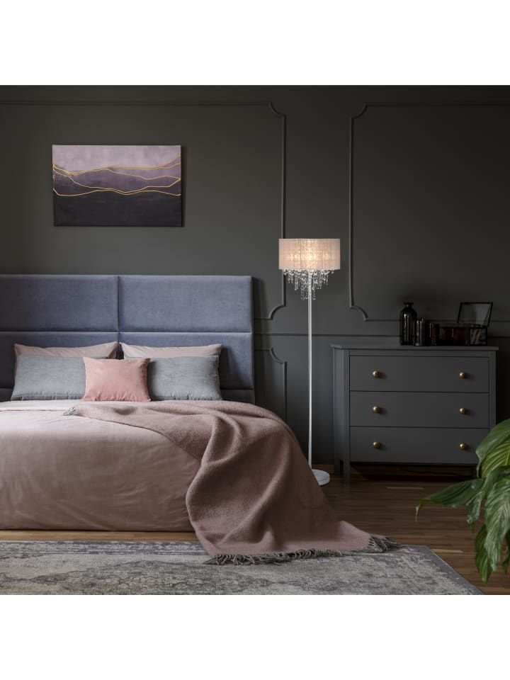 relaxdays Stehlampe  in Grau/Silber - (H)151,5 x Ø 38 cm günstig kaufen onesize