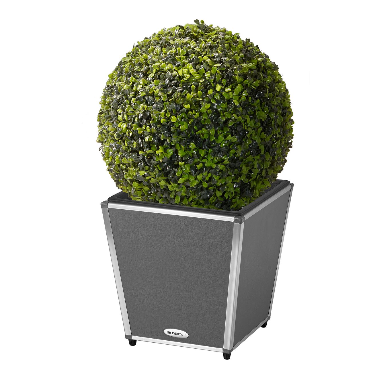 Weles AMARE Fiberglas Design Pflanzgefäß PUR 33 x 33 x 34 cm, grau