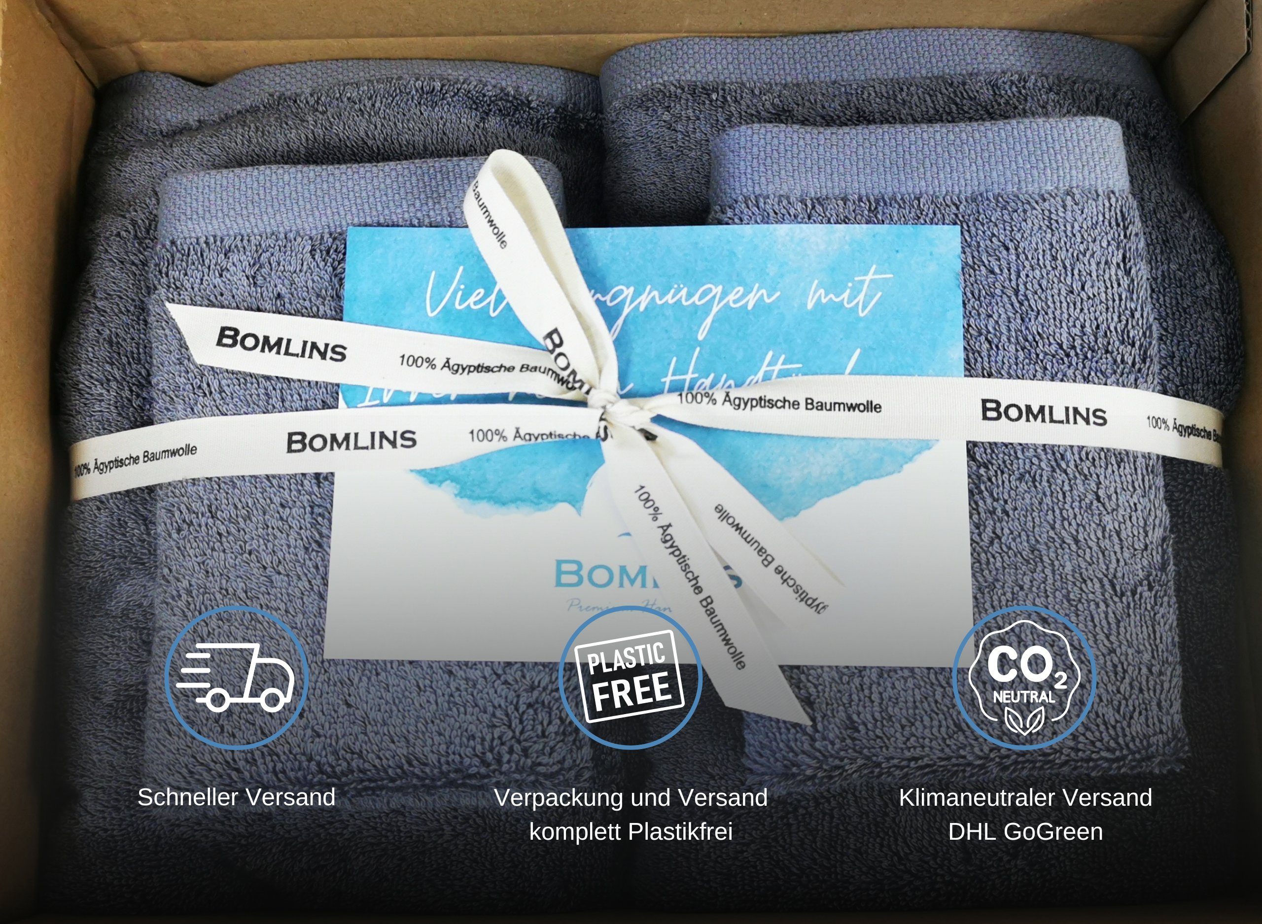 Bomlins Handtuch Set Handtücher aus 100% original ägyptische GIZA Baumwolle 650 g/m², (Royal Set, 3-tlg), Kleines deutsches Familienunternehmen -> Spüren Sie die Qualität