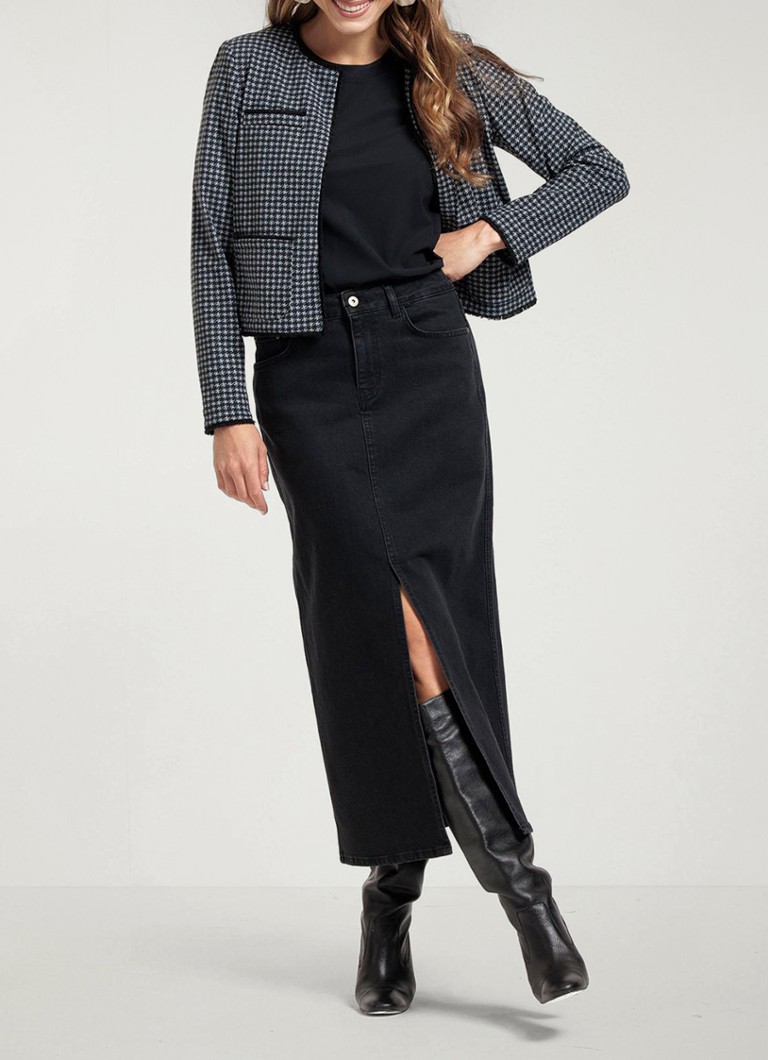 Studio Anneloes Annebella denim midi skirt with slit