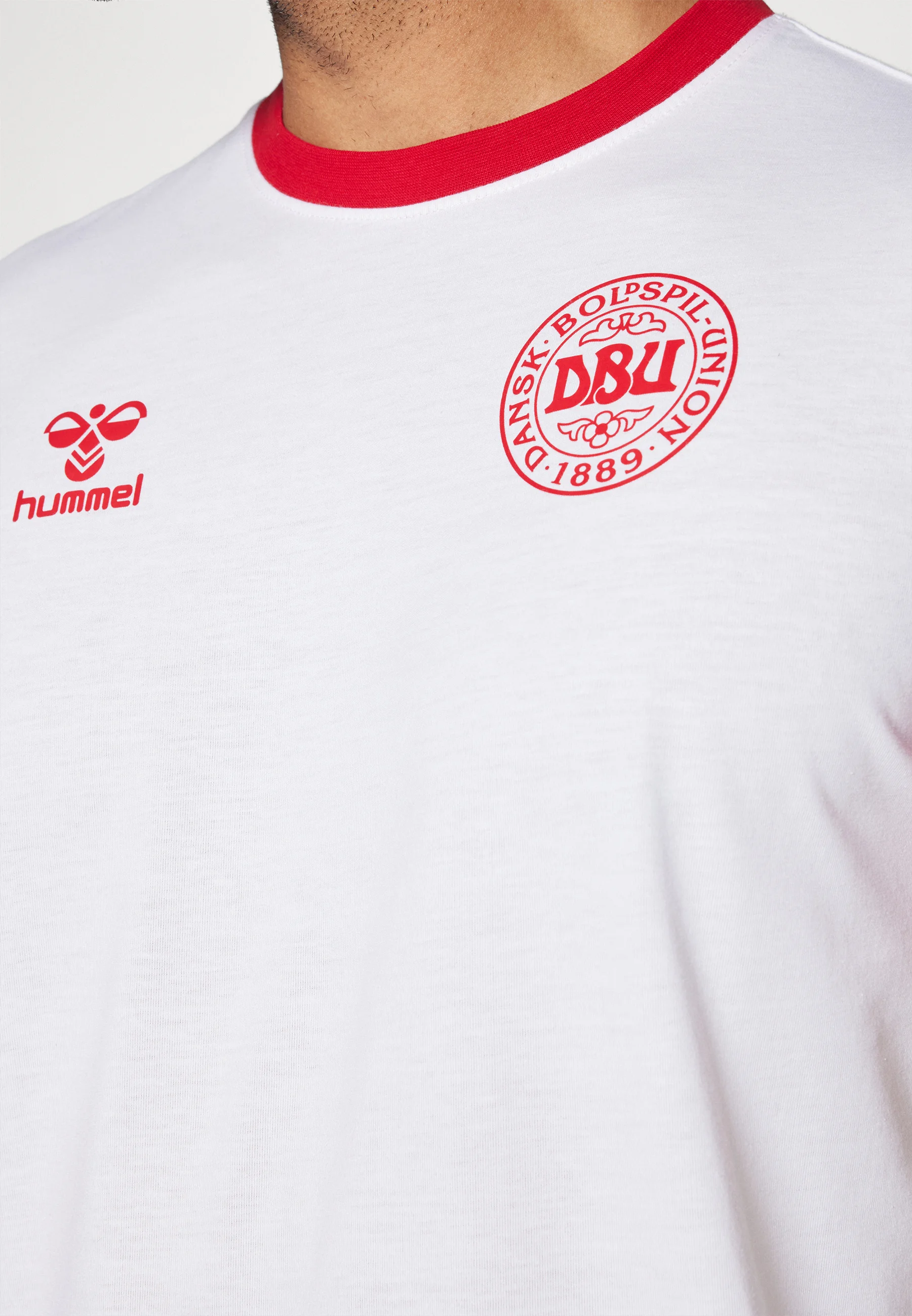 Hummel DENMARK FAN BLOCK TEE - Camiseta con estampado