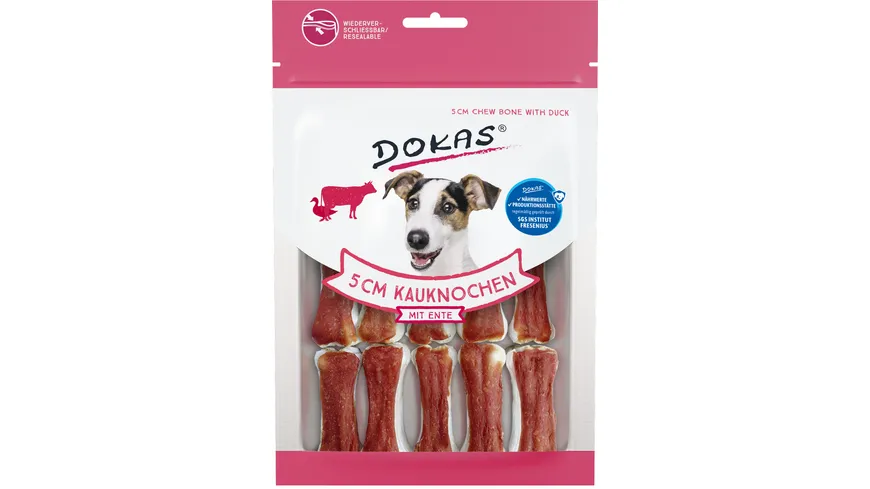 Dokas Hundesnack 5 cm Kauknochen mit Ente