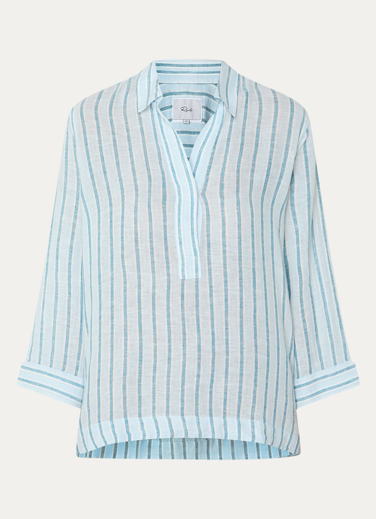 Rails Banks blouse in linen blend with stripe print