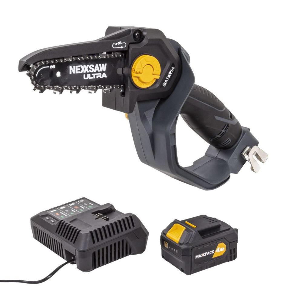 Batavia 7064356 Nexxsaw Ultra 18V borstlös laddare handhållen säkring 7″ SET (1 x 4Ah laddare)