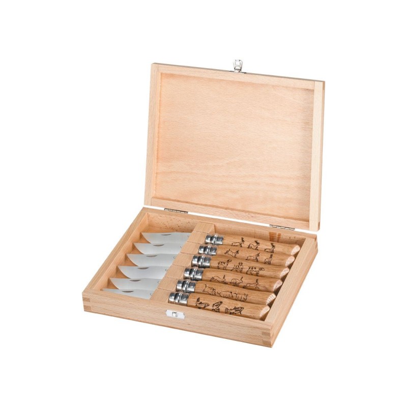 Box Coltelli Opinel, Set Opinel Inox Vers. Animalia. (Opinel gift box)