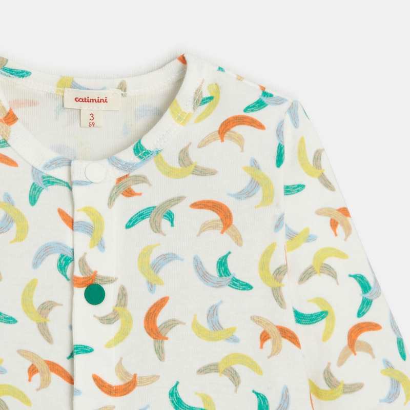 Pyjama bébé à imprimés bananes blanc Catimini