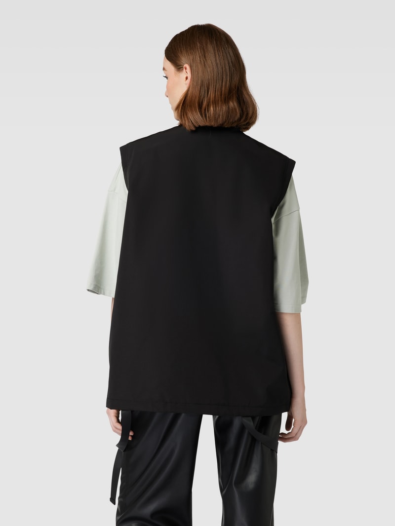 Weste mit Label-Patches in schwarz