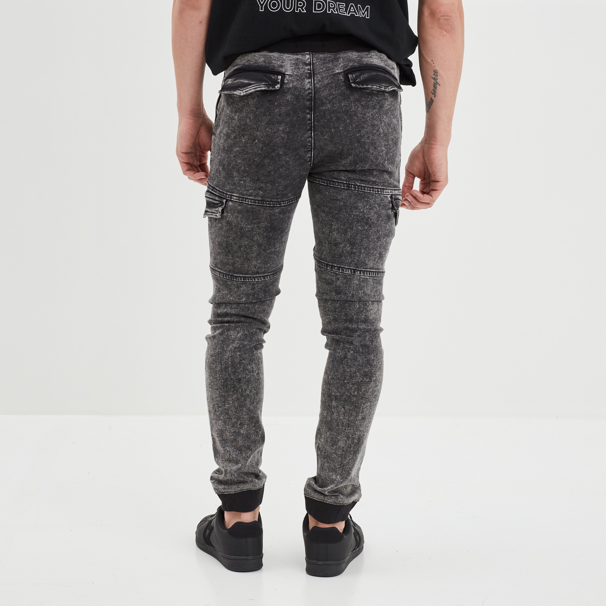 Pantalon skinny stretch denim gris homme | La Halle