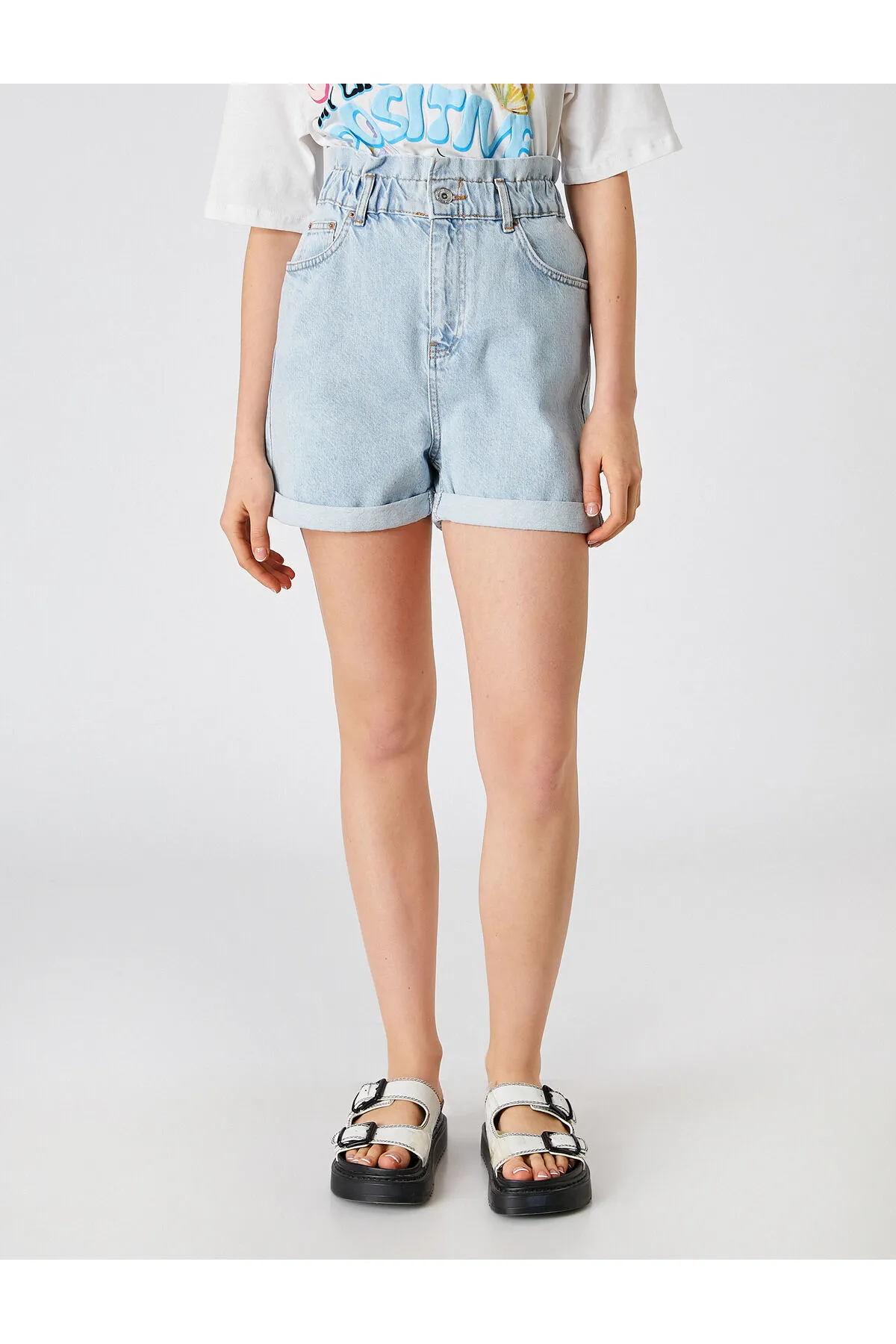 Koton  Jeansshorts mit hoher Taille und Taschen