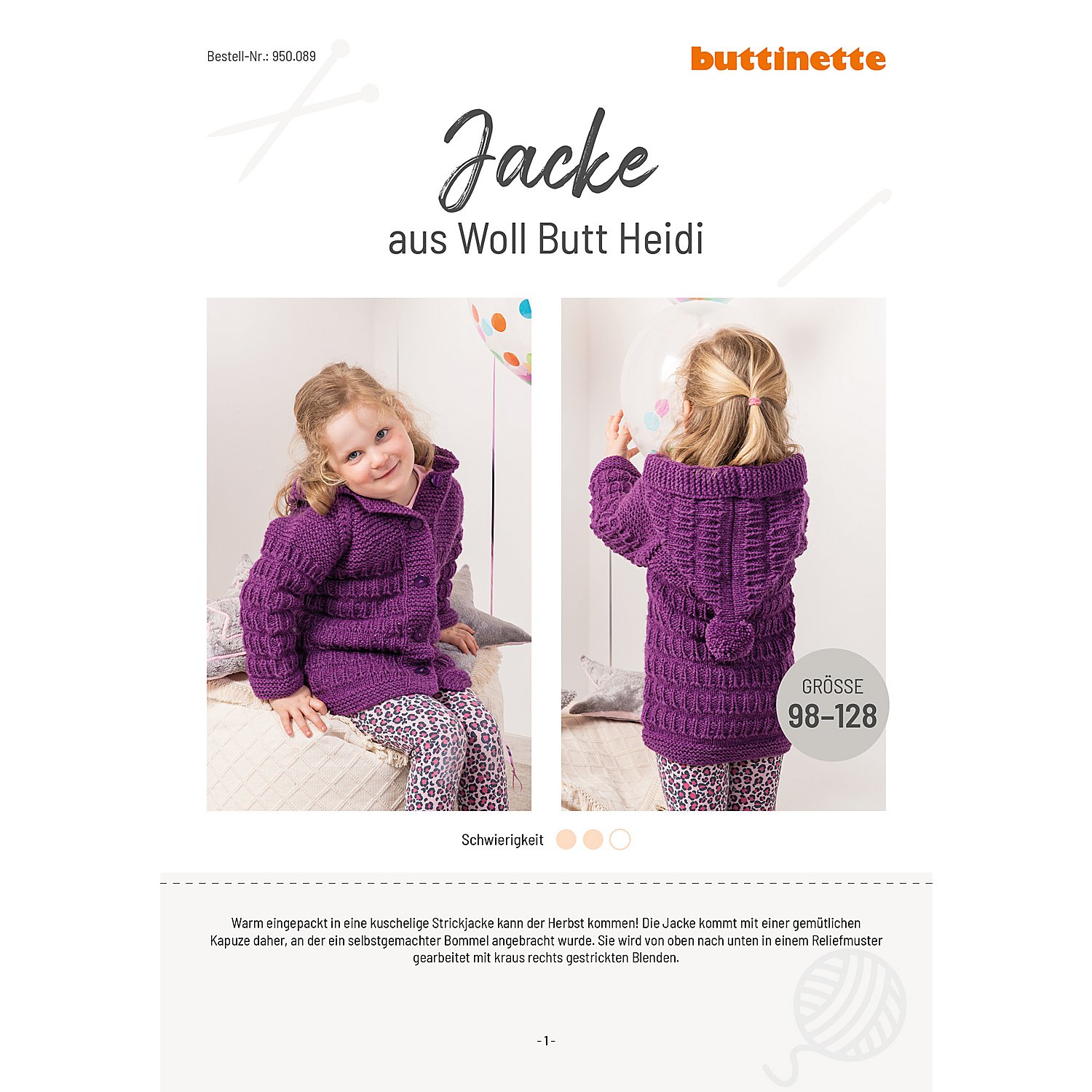 Strickanleitung – Jacke aus Woll Butt Heidi