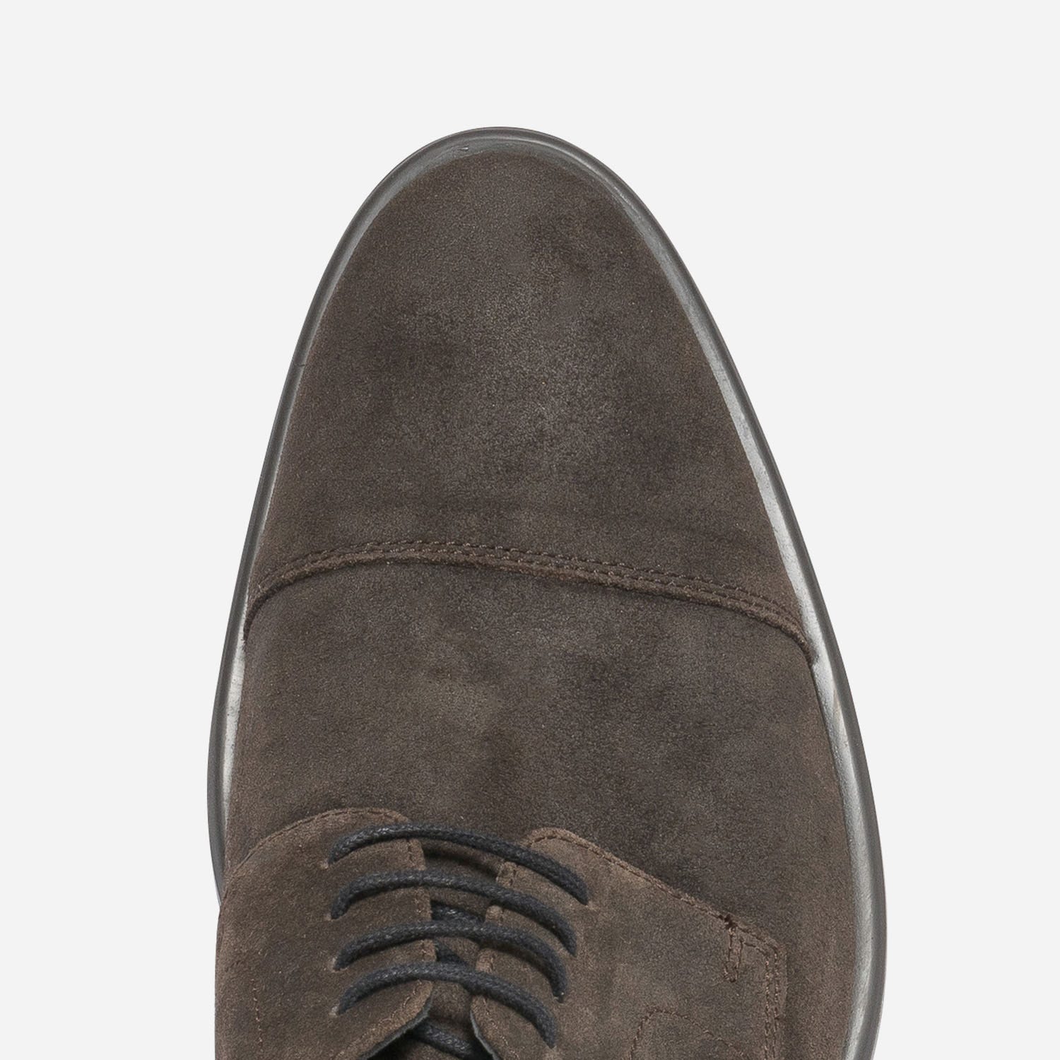 Derby ERAM FLEX marron en cuir velours