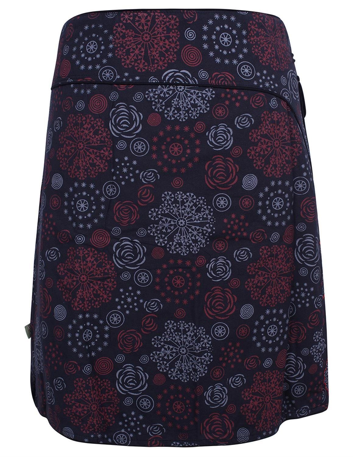 Vishes Wickelrock Rock Wickeln Druckknöpfe Sidebag Blumen bedruckt Elfen, Goa, Ethno Style