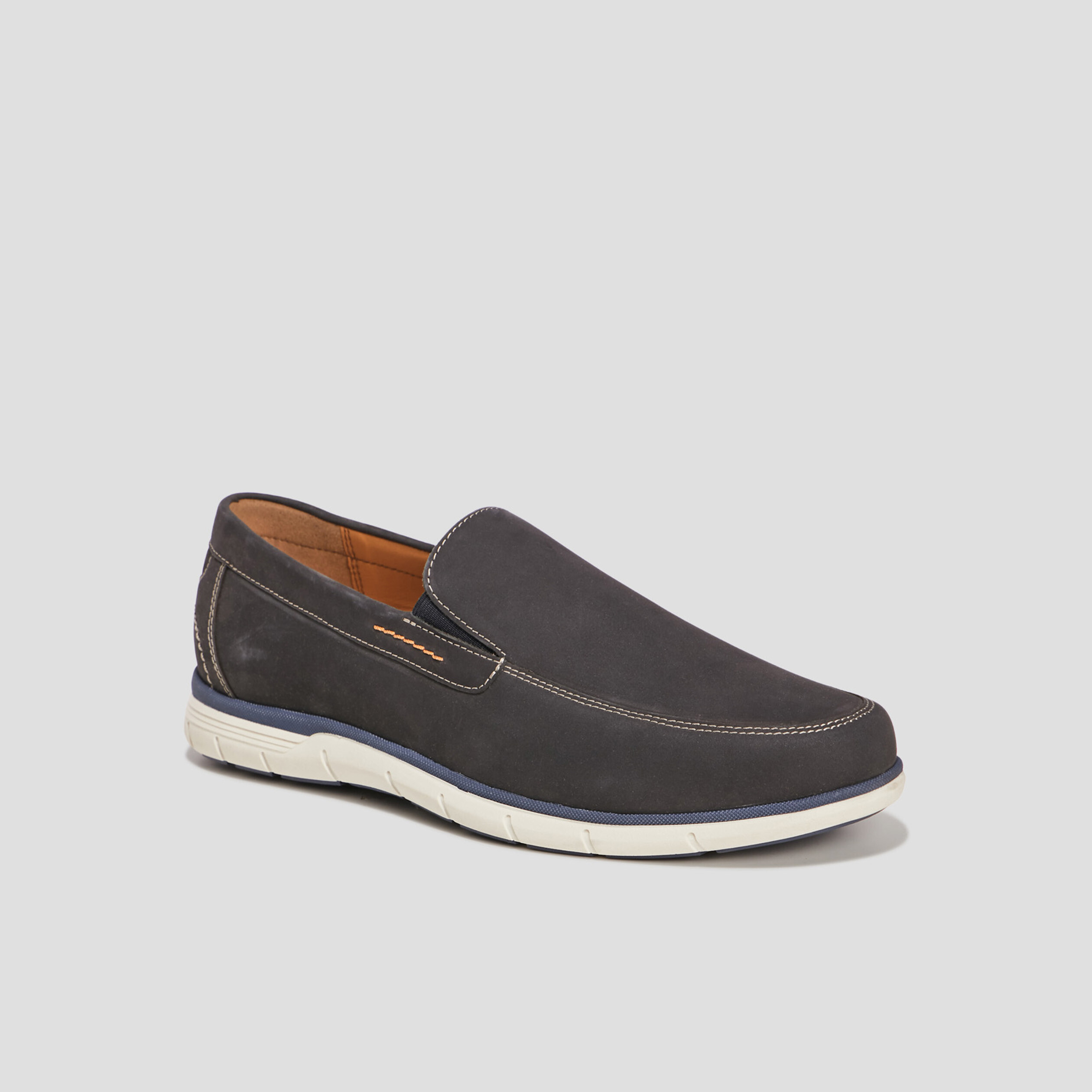Loafers en cuir bleu marine homme | La Halle