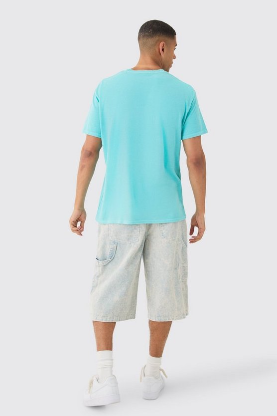 Zerrissenes Oversize T-Shirt mit Stickerei