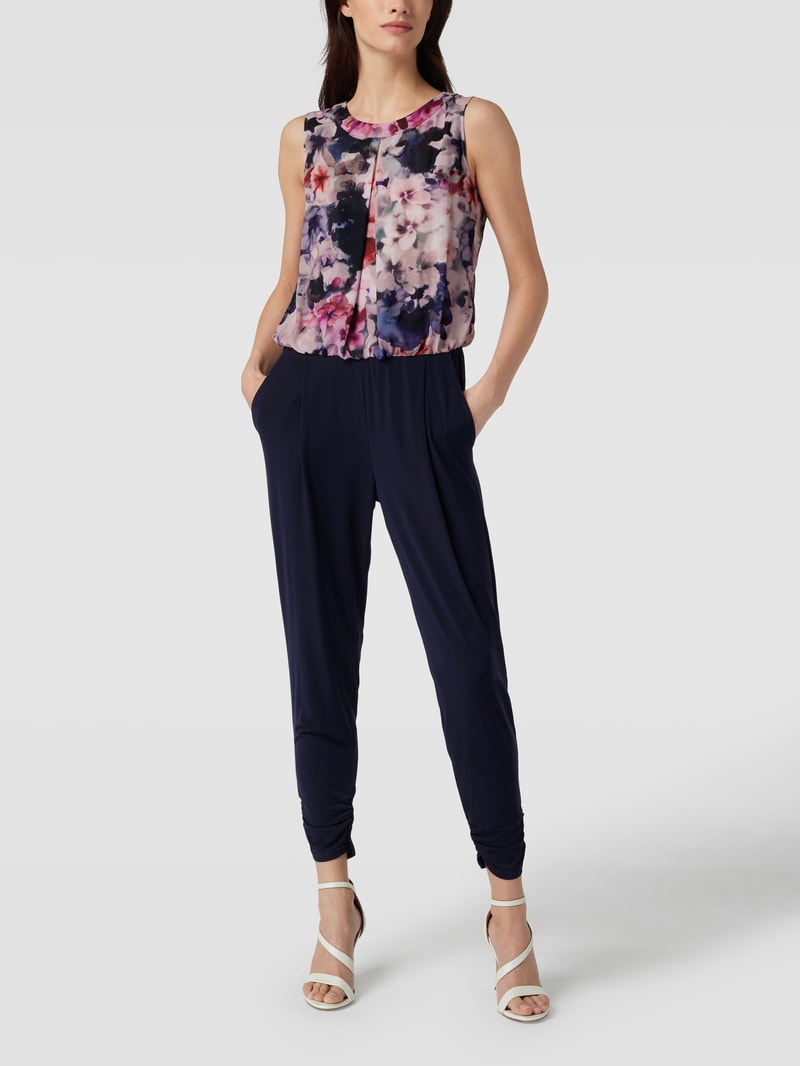 Jumpsuit mit floralem Muster in rosé