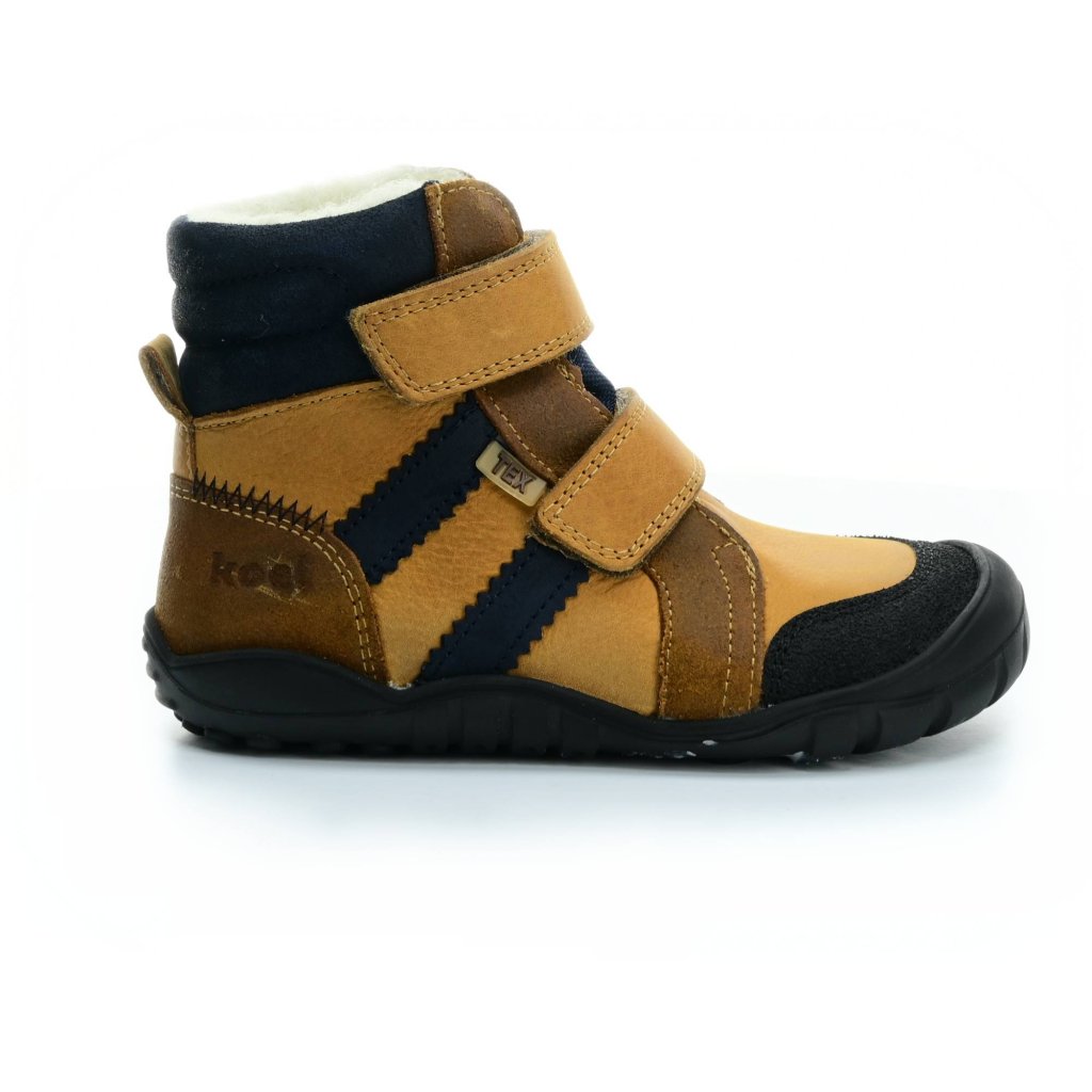 Koel4kids Milo Hydro TEX Wool Miel 04T003.232-560 mit Wolle gefütterte Barfuß-Stiefeletten