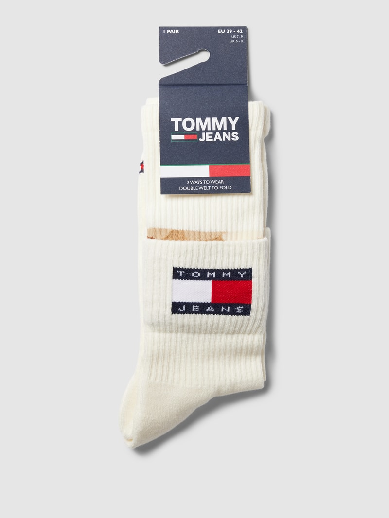 Socken mit Label-Details Modell 'Fold' in offwhite