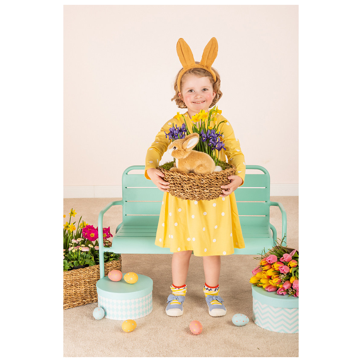 Hase sitzend beige, 20 cm