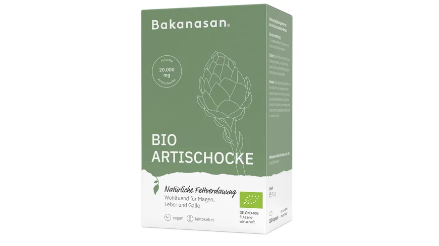 BAKANASAN Bio Artischocke Kapseln 37.6 g
