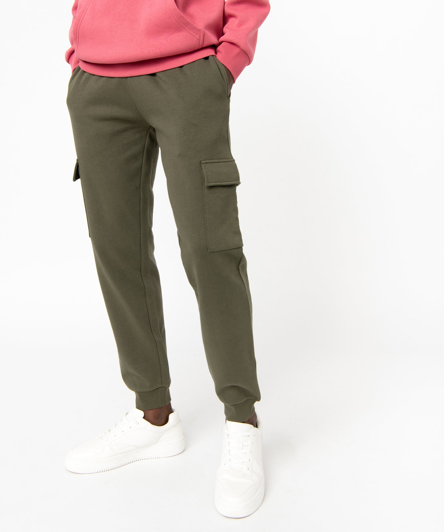 Pantalon de jogging coupe cargo homme kaki | GEMO