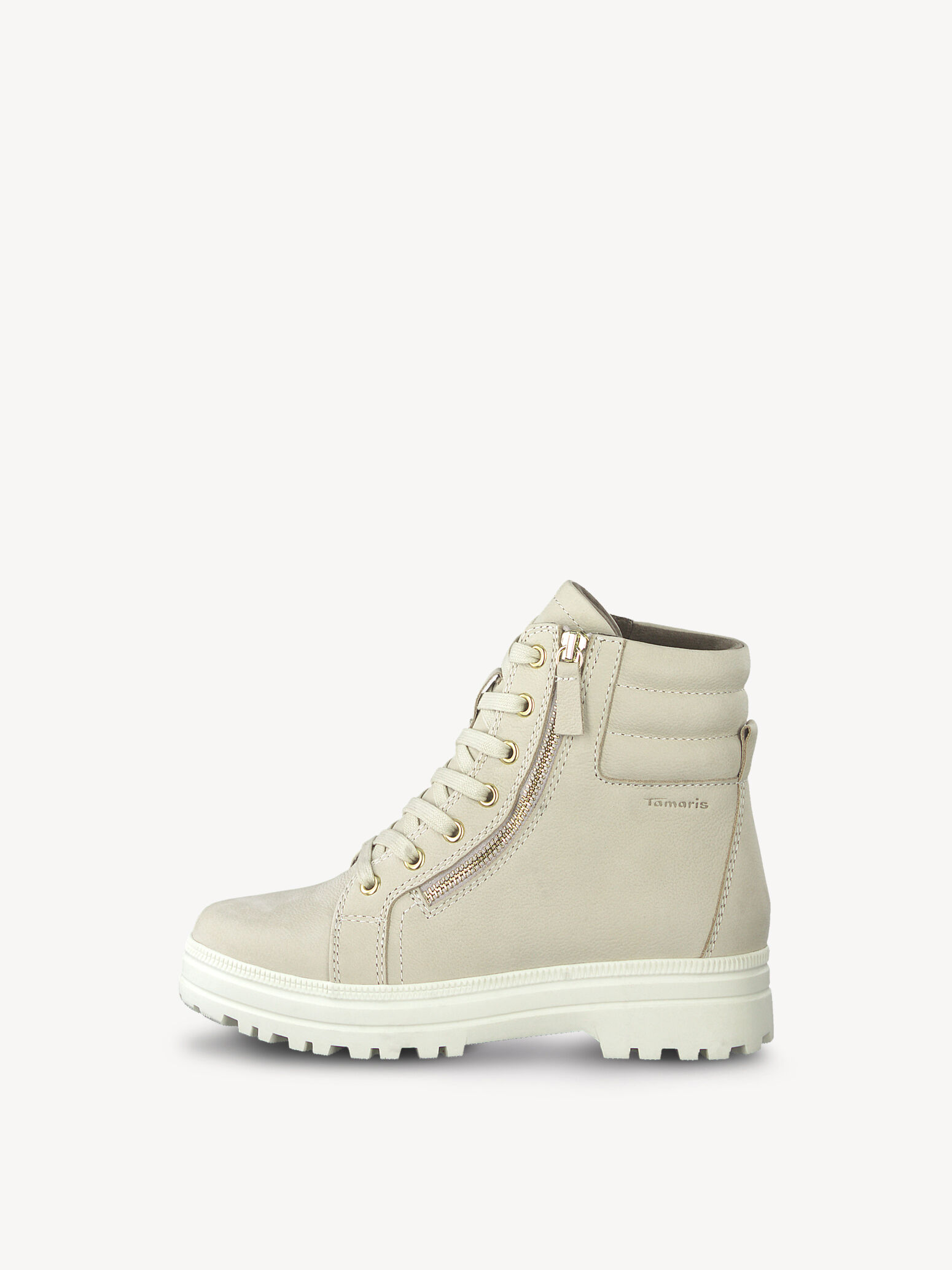 Bottine en cuir - beige