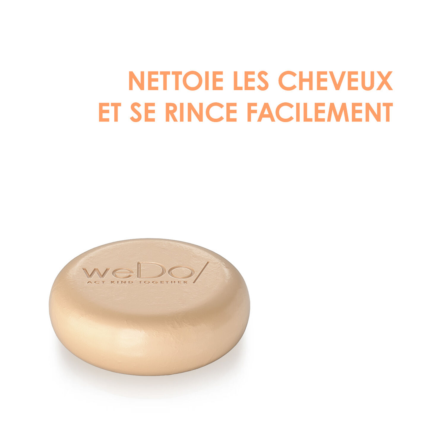 WeDo Shampoing Solide Vegan Hydratation et Brillance - Cheveux Normaux et Abîmés, 80G