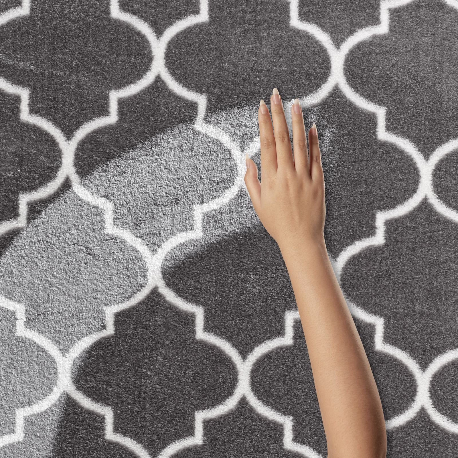 Teppich Valetta Florentiner 52, TaraCarpet, rechteckig, Höhe: 19 mm, Skandi designer kurzflor waschbar Wohnzimmer Schlafzimmer 050x080 cm