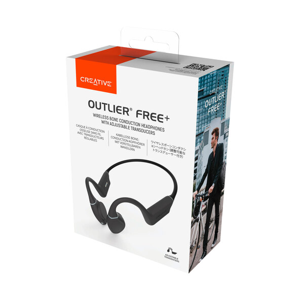 Knochenschallkopfhörer Outlier Free+, schwarz