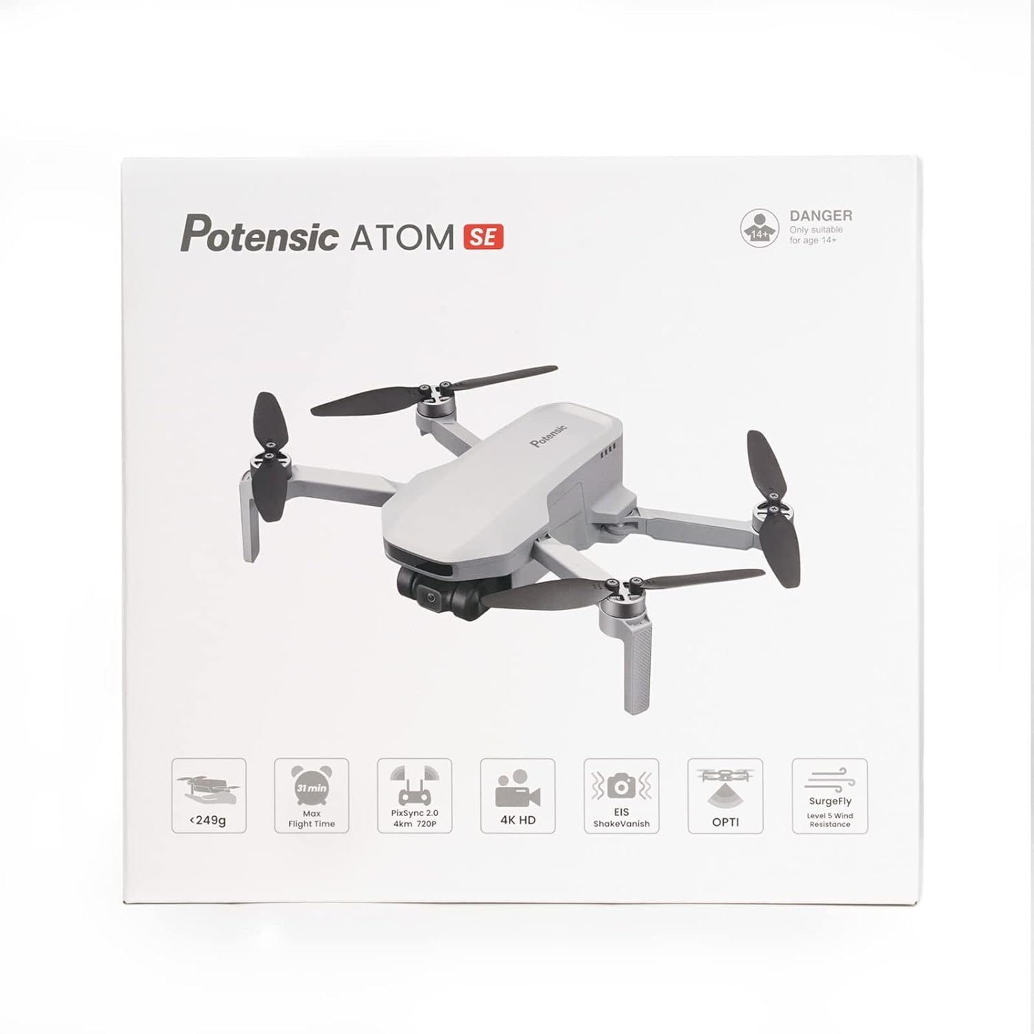 Potensic Drohne (4K@30fps; 2.7K@30fps; 1080P@60/30fps, mit 4K EIS Kamera, Bürstenloser Motor, Max.16m/s, Follow-Me/Rückkehr)