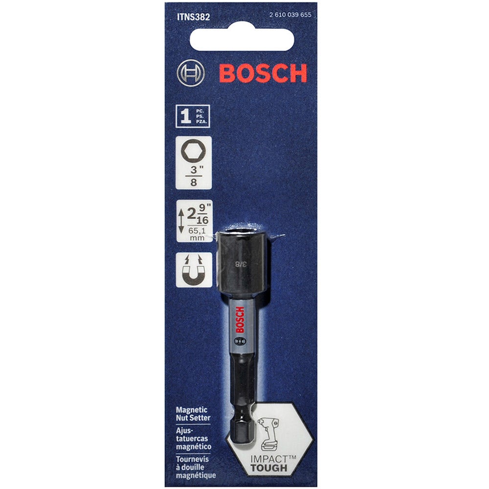 Soquete magnético BOSCH 3/8 pol. x 65 mm - Resistente a impactos