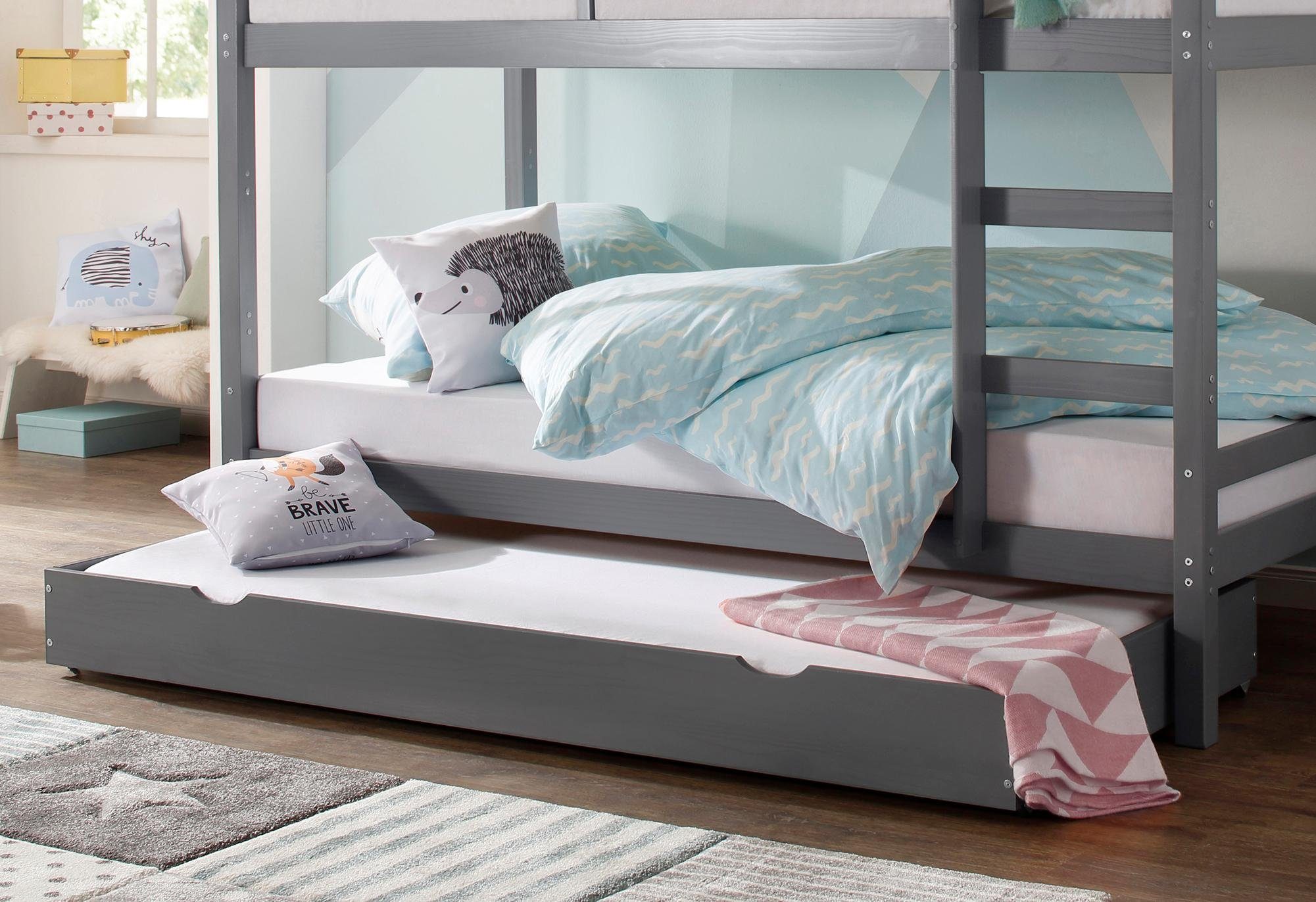 Lüttenhütt Etagenbett Alpi, Deal für begrenzte Zeit!, aus schönem massivem Kiefernholz, Stockbett, Liegeflächenlänge 200 cm