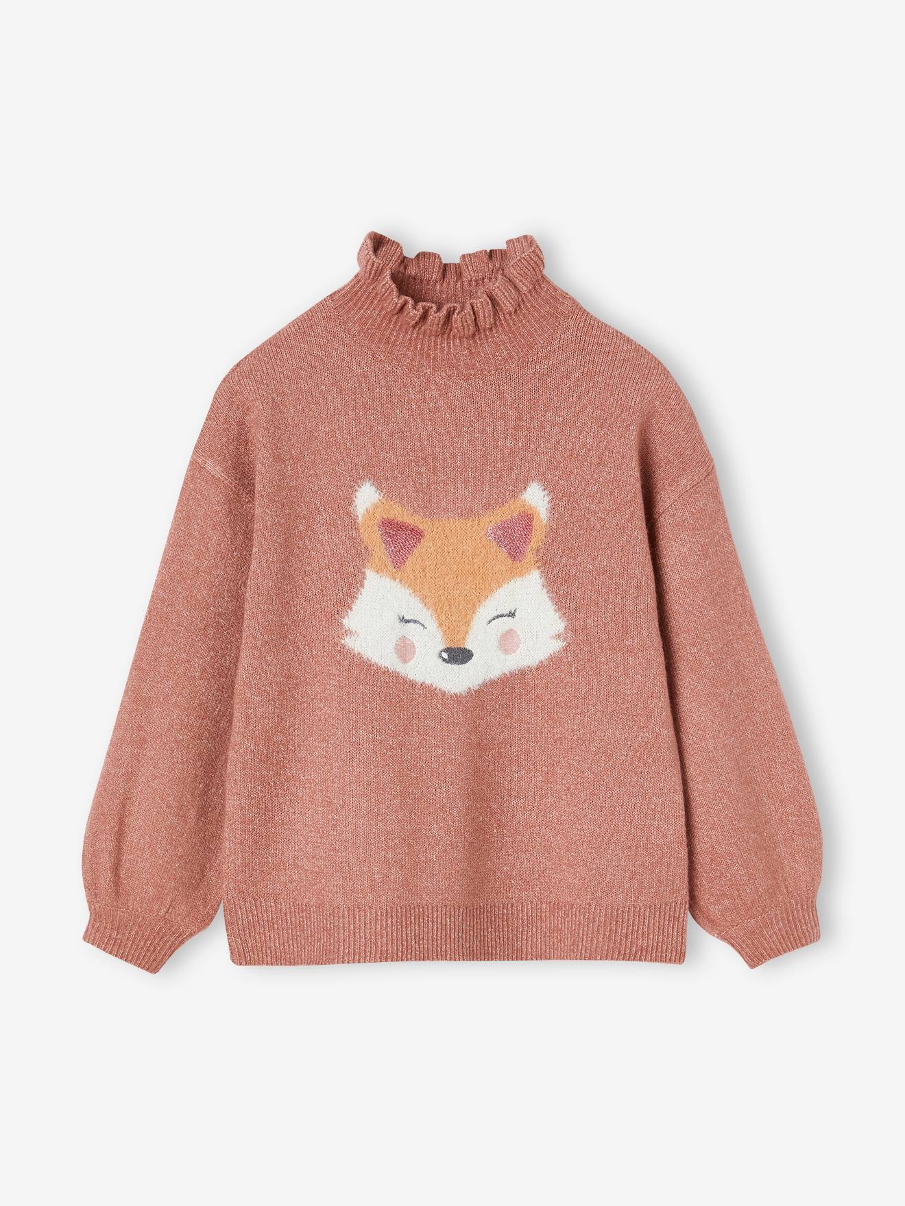 Vertbaudet Mädchen Jacquard-Pullover - beige meliert