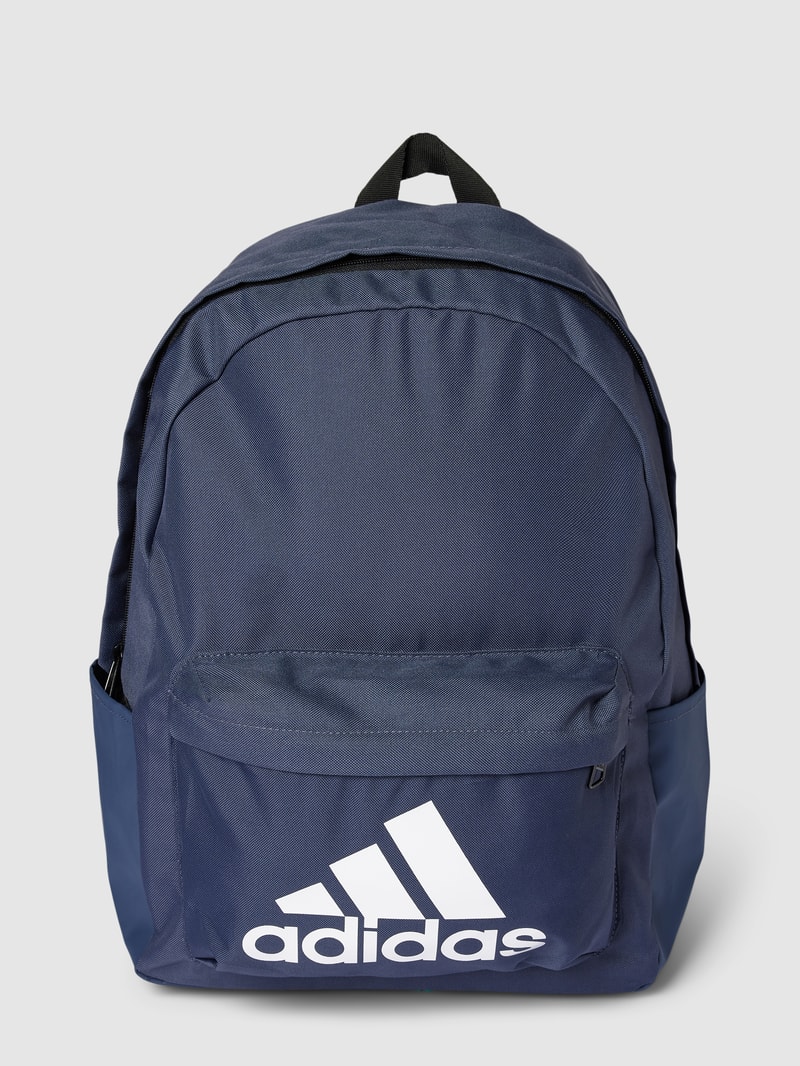 Rucksack mit Label-Print in marineblau