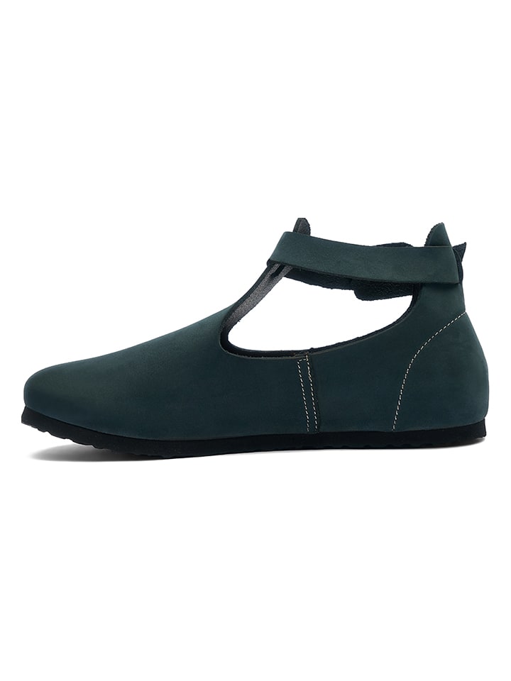 Comfortfusse Leder-Ballerinas in Dunkelblau günstig kaufen